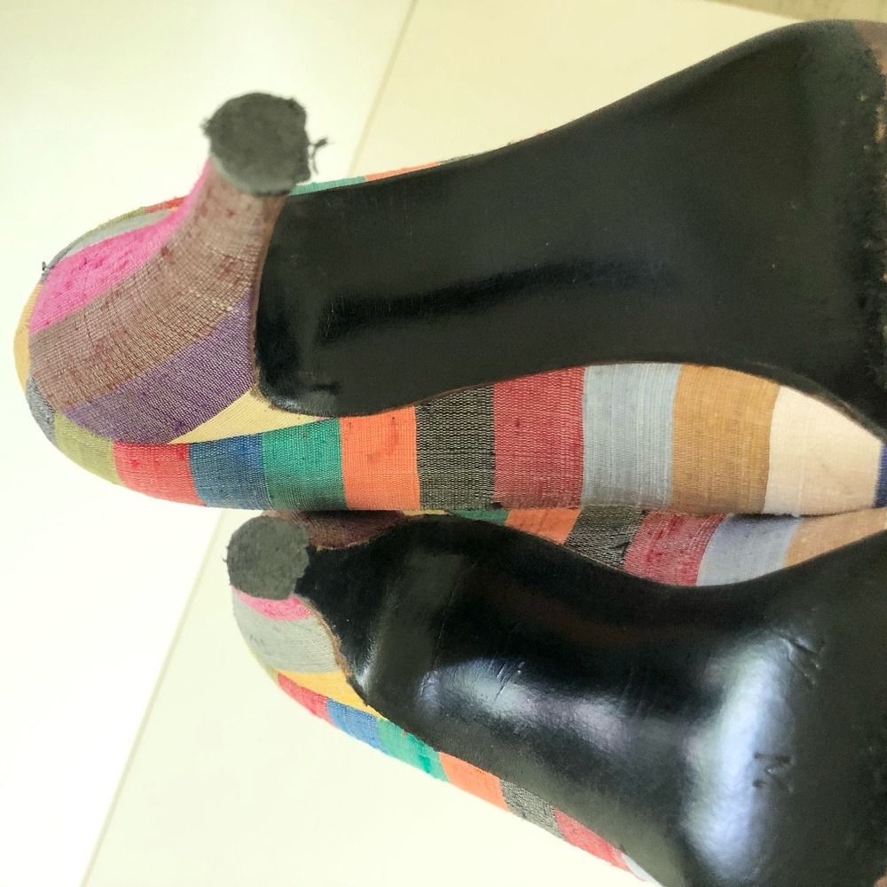 Vintage. 7.5 M. Raw Dupion Silk. 2.75" heel. - Picture 4 of 5